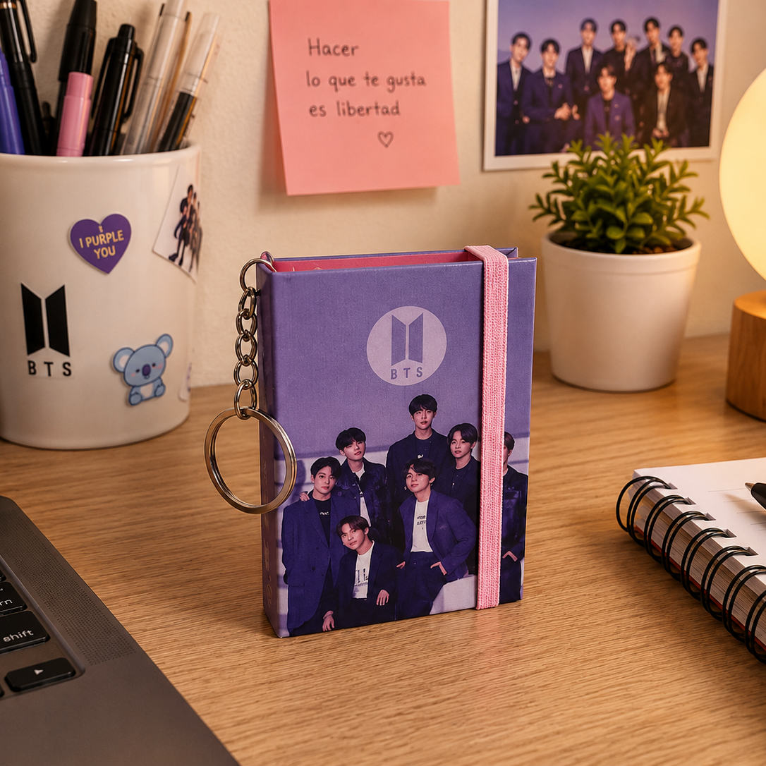 Mini libreta llavero
